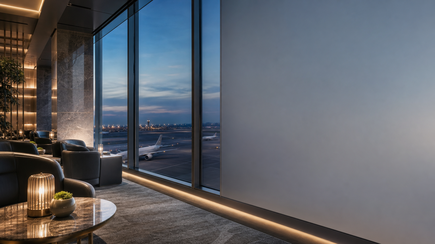 Amex Platinum card in a premium airport lounge