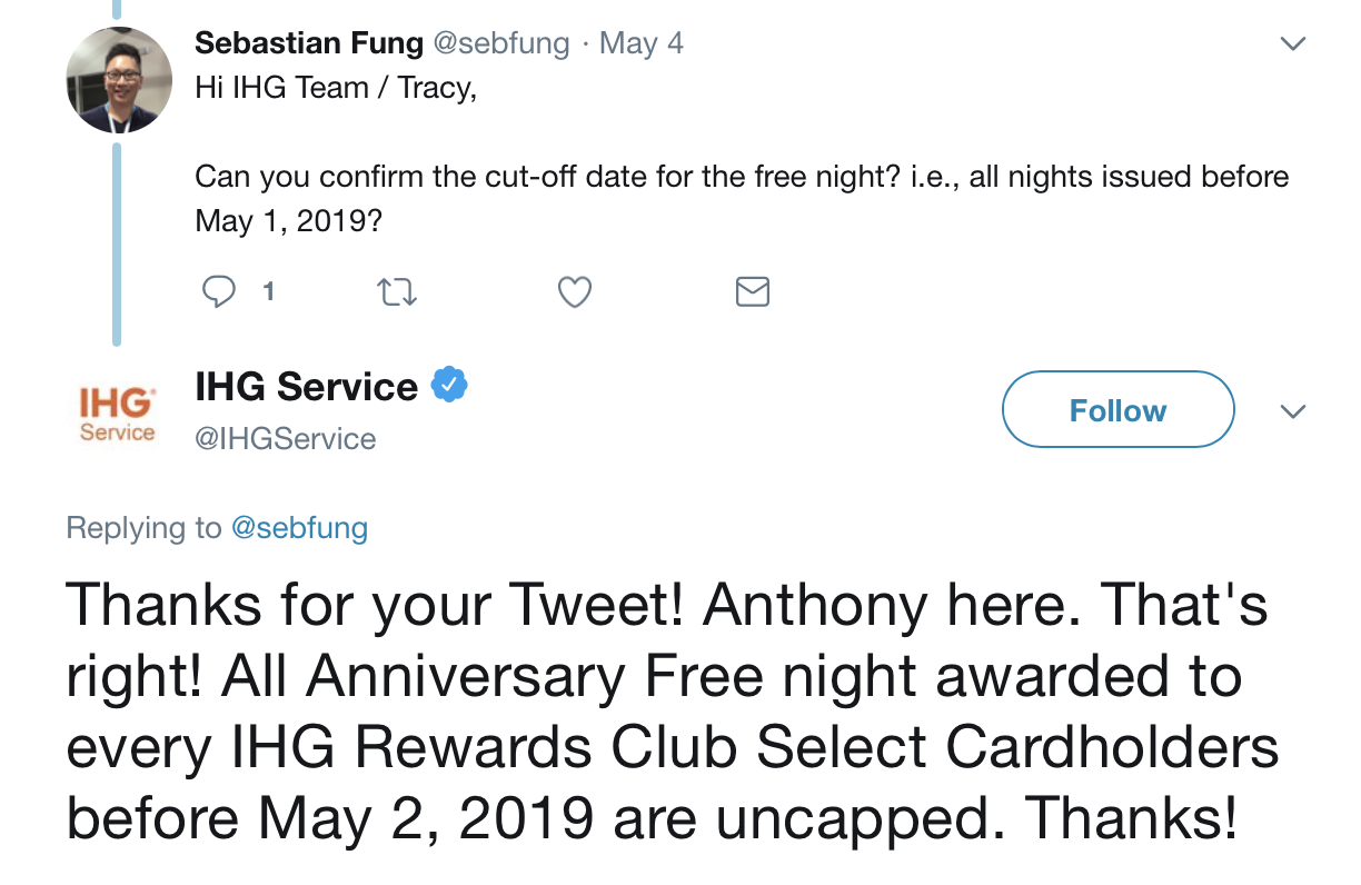 chase free night twitter response 1