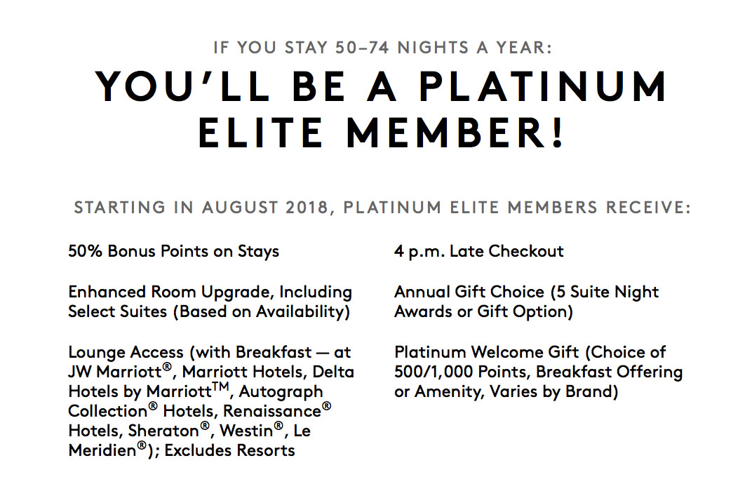 marriott platinum benefits