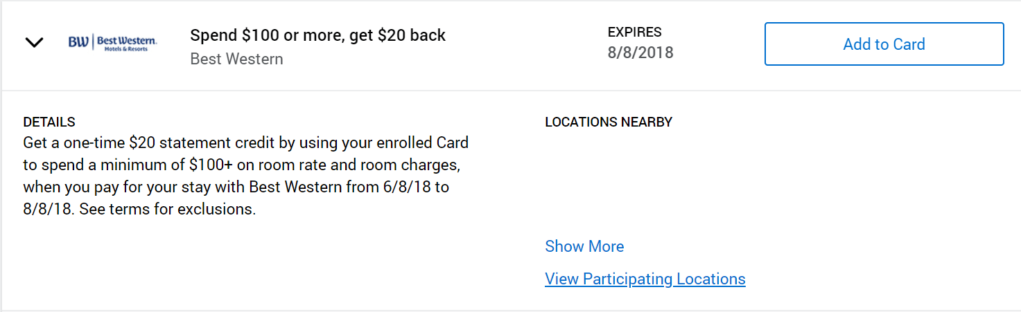 Amex-Offer-Best-Western-20-off-100
